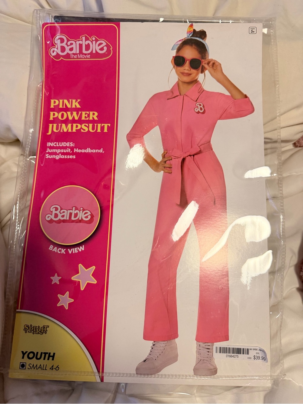 Barbie Pink Power Jumpsuit for Youth size S perfect condition
